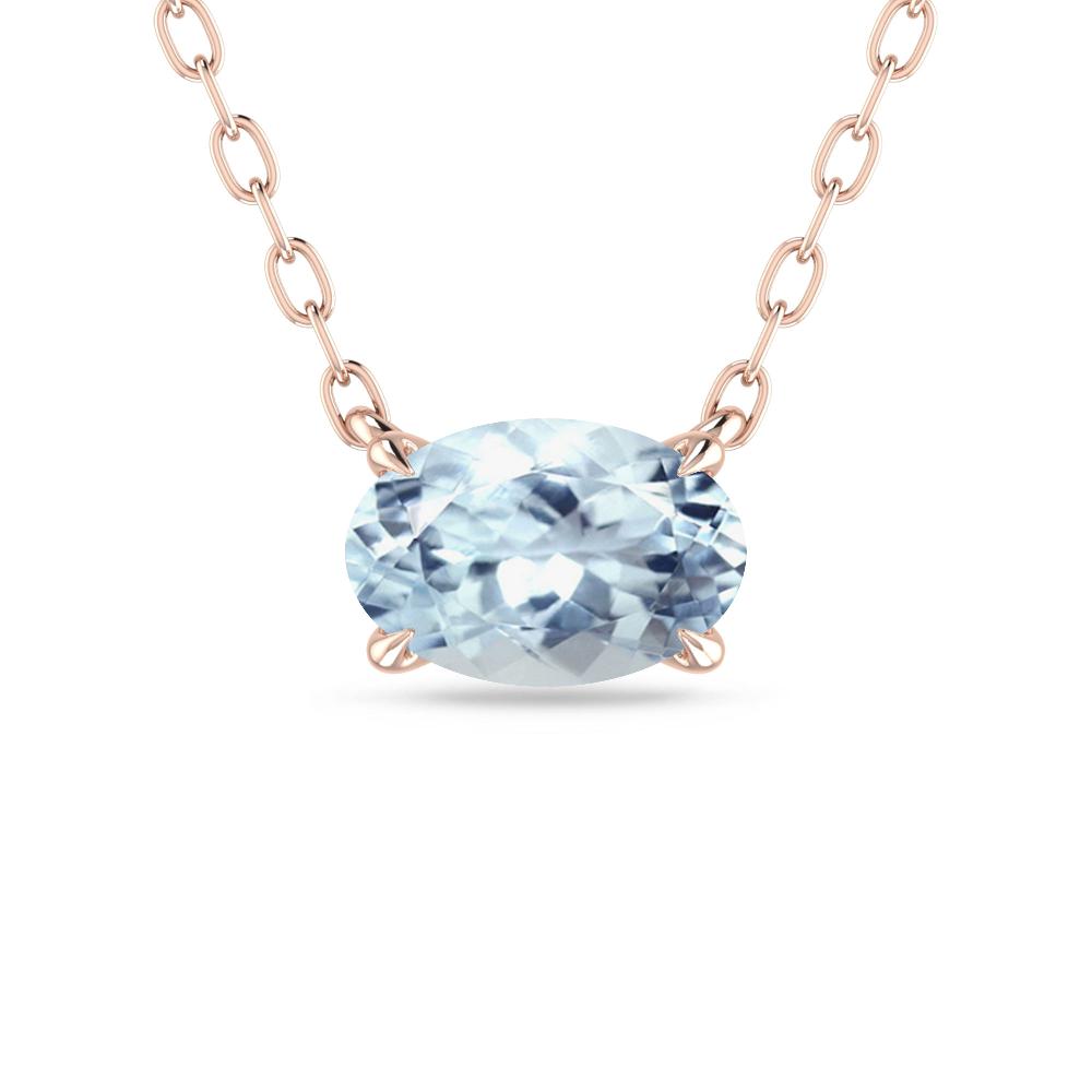 Rose Gold - Aquamarine
