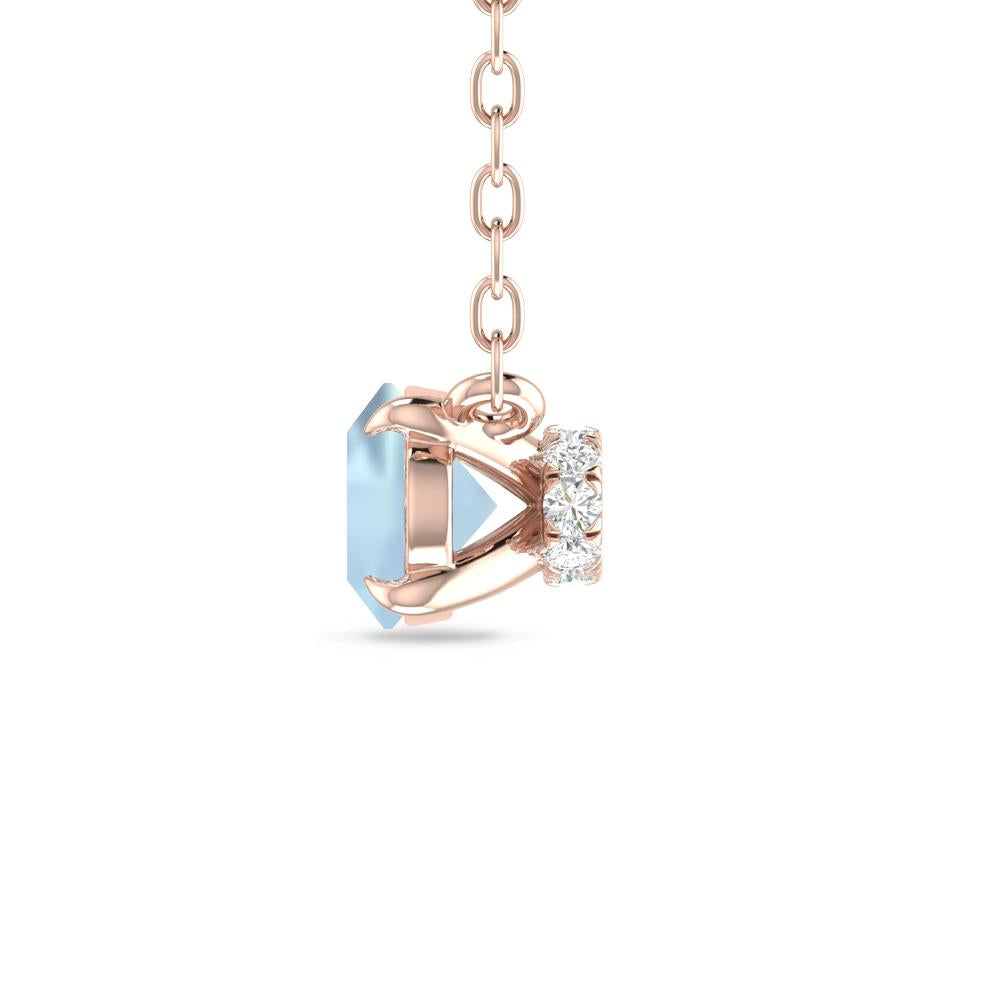Rose Gold - Aquamarine