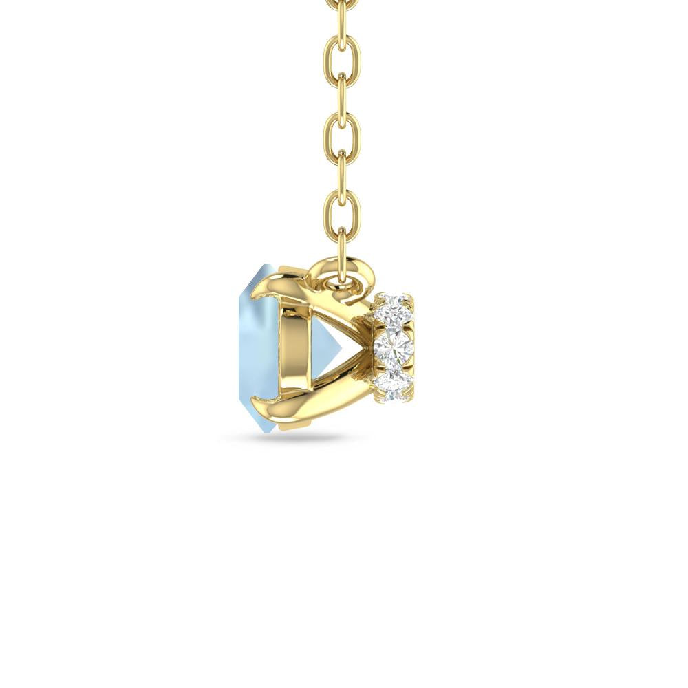 Yellow Gold - Aquamarine
