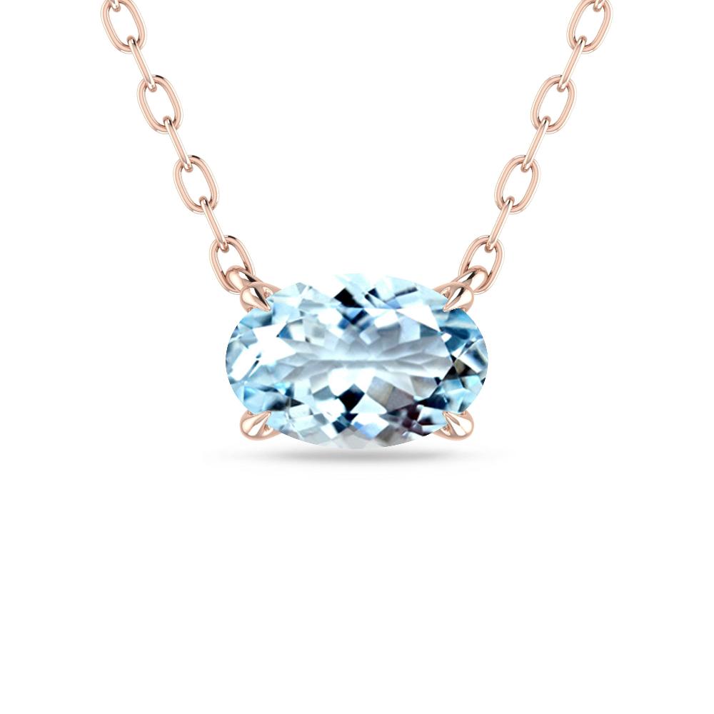 Rose Gold - Aquamarine