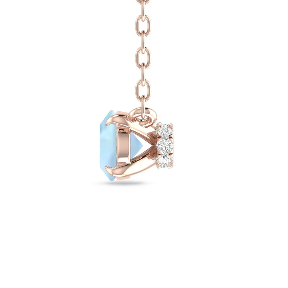 Rose Gold - Aquamarine