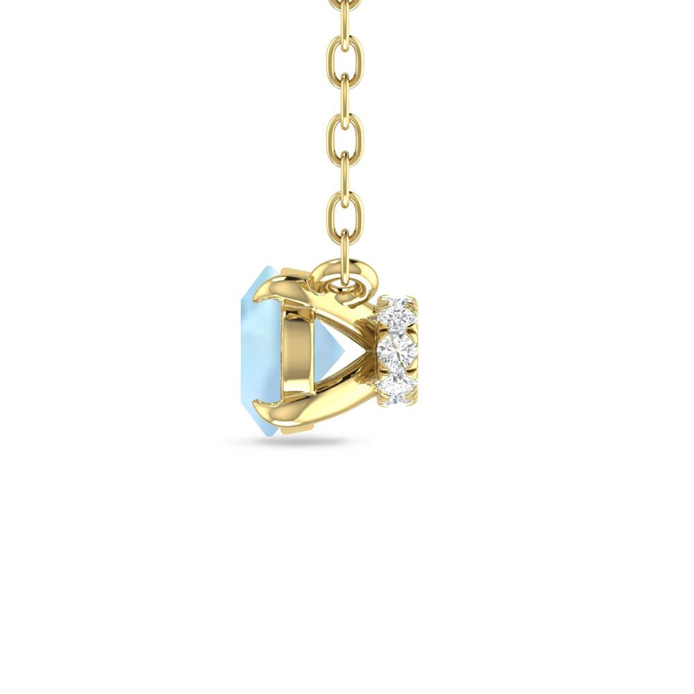 Yellow Gold - Aquamarine