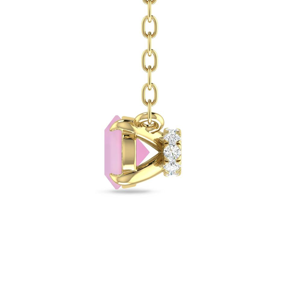 Yellow Gold - Pink Tourmaline