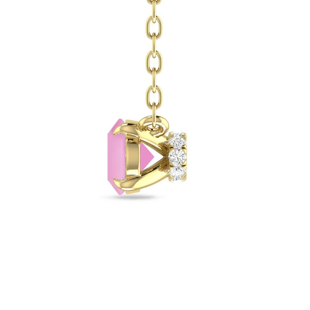 Yellow Gold - Pink Tourmaline