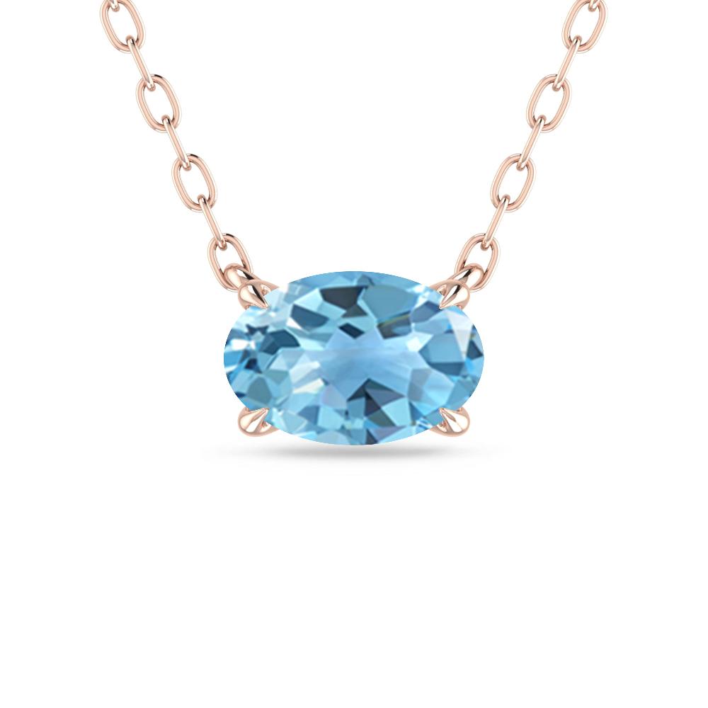 Rose Gold - Blue Topaz