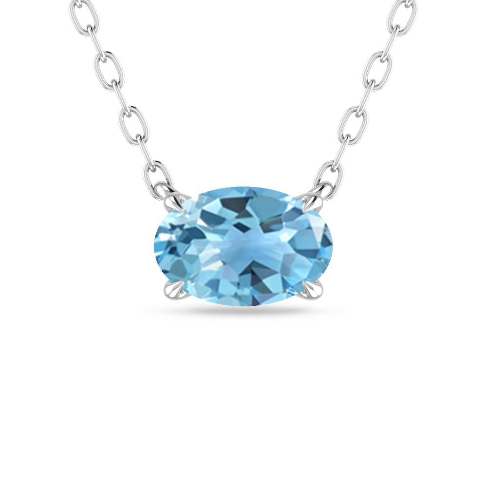 White Gold - Blue Topaz