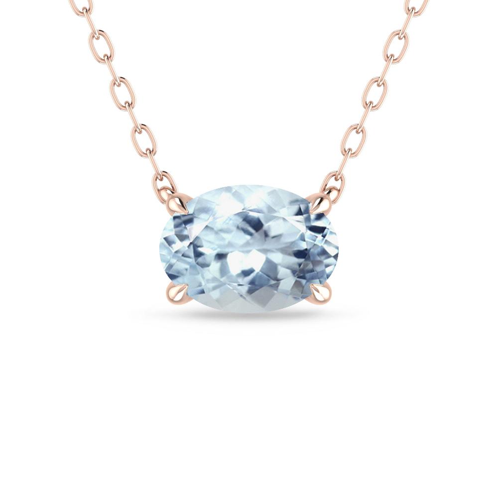 Rose Gold - Aquamarine