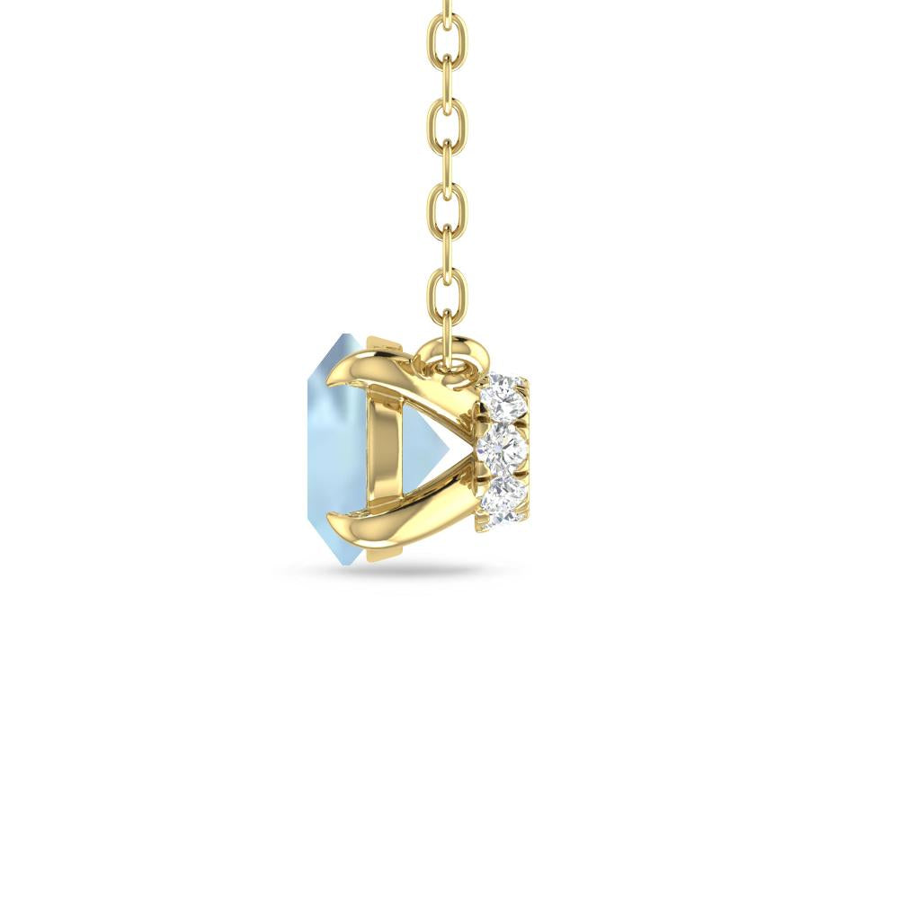 Yellow Gold - Aquamarine