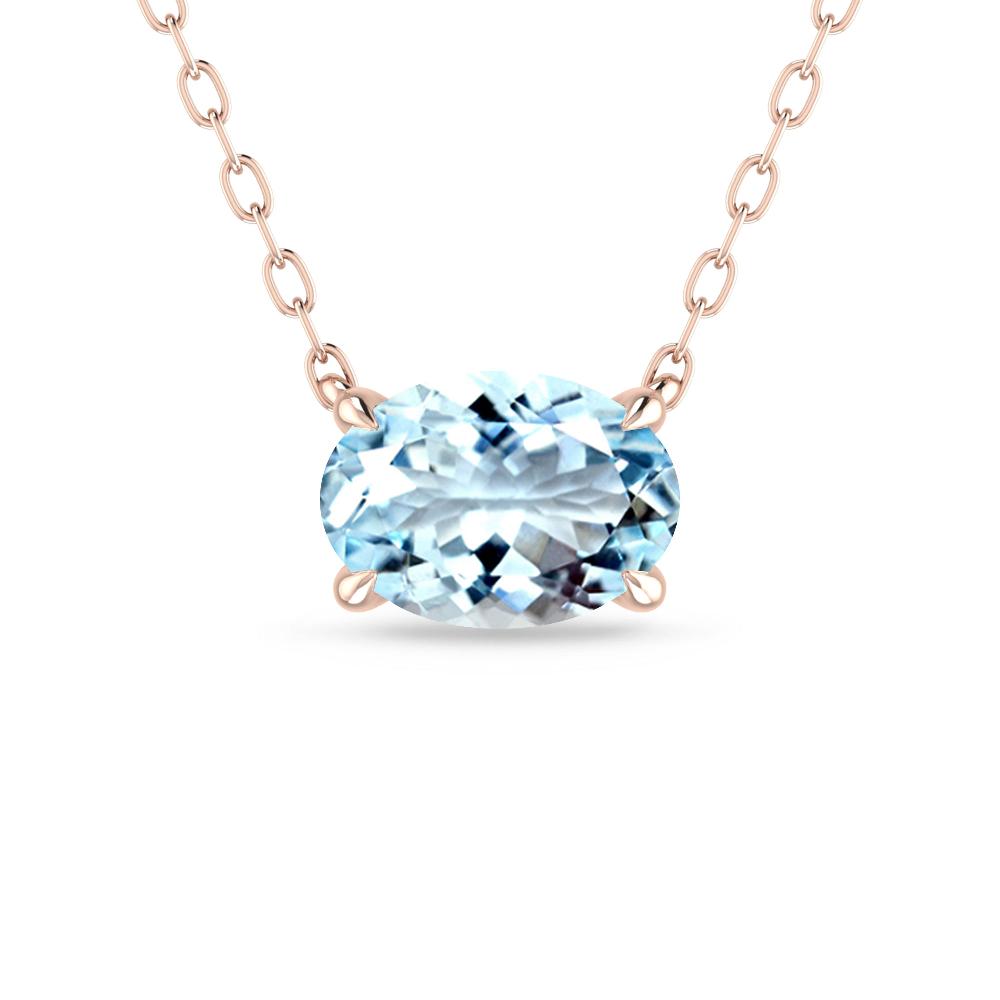 Rose Gold - Aquamarine