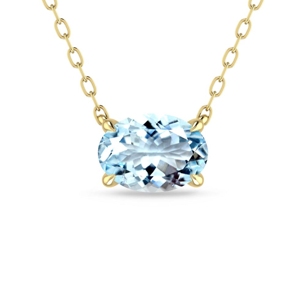 Yellow Gold - Aquamarine