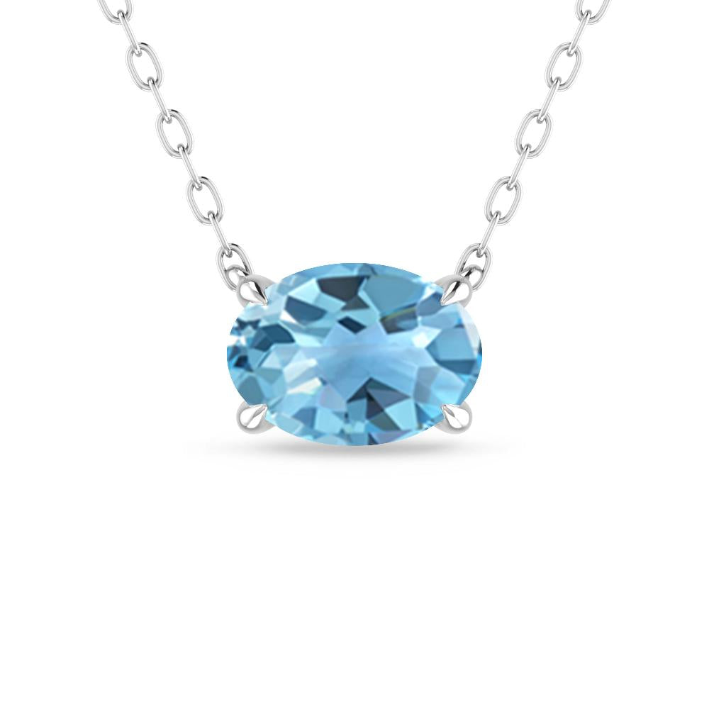 White Gold - Blue Topaz