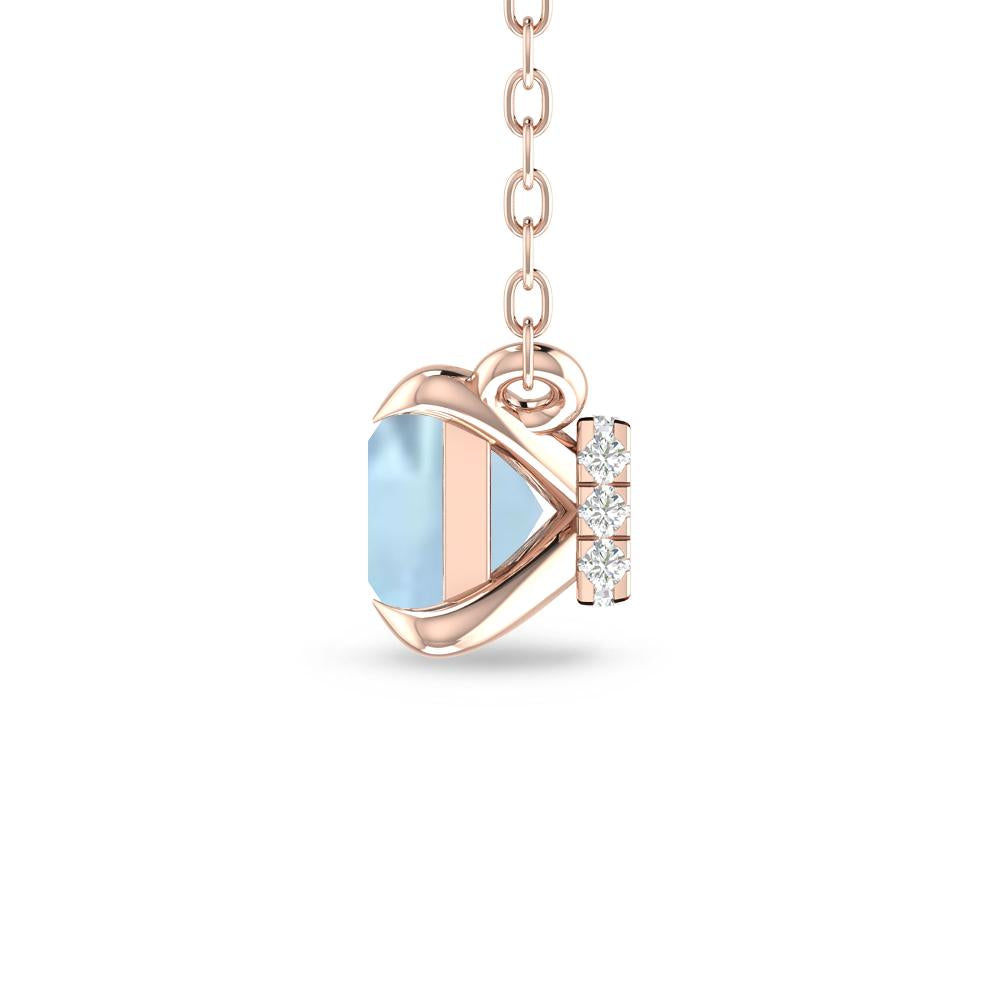 Rose Gold - Aquamarine