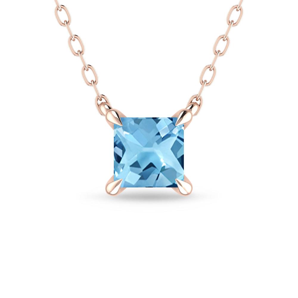 Rose Gold - Blue Topaz