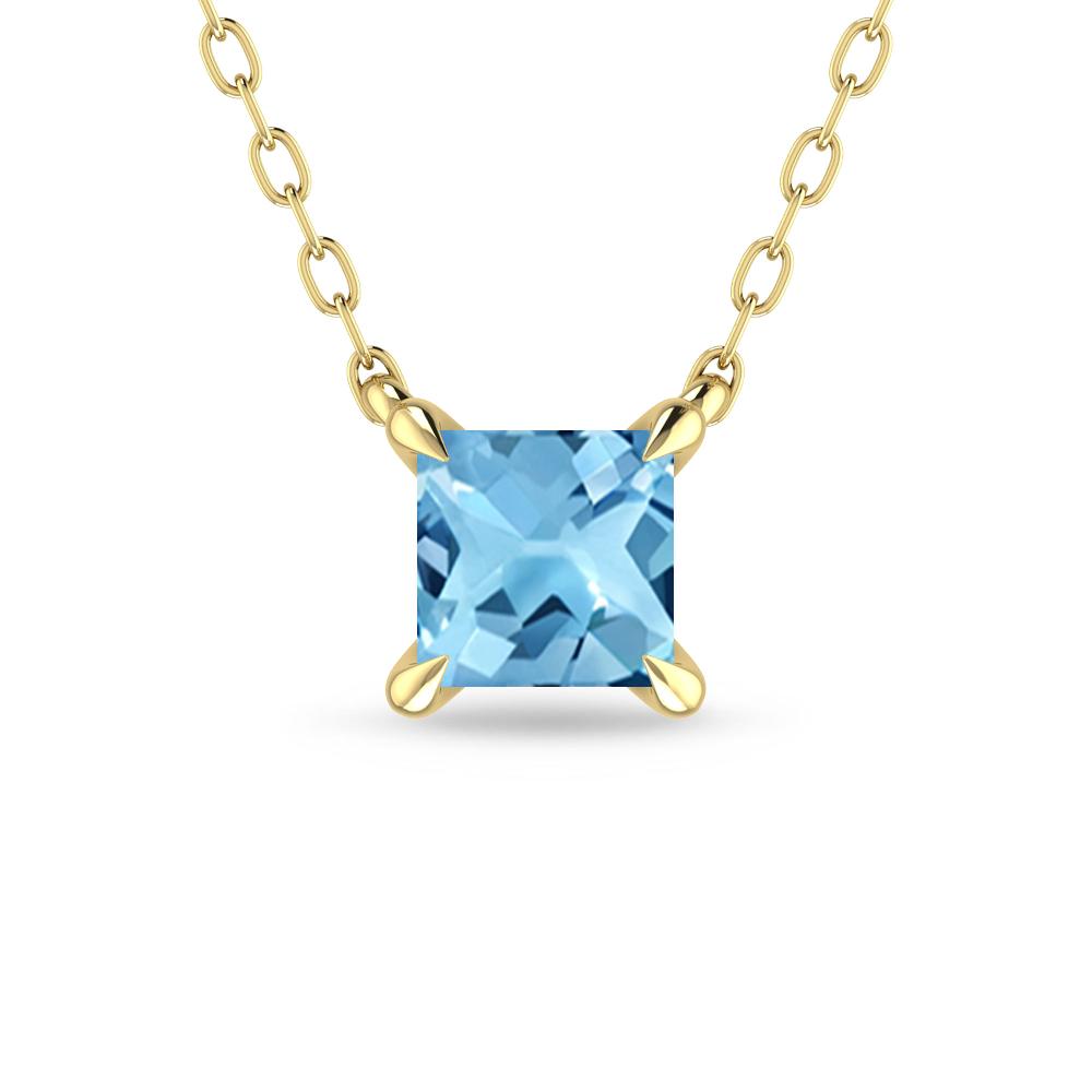 Yellow Gold - Blue Topaz