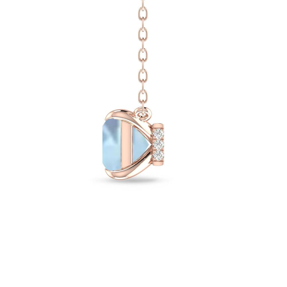 Rose Gold - Aquamarine