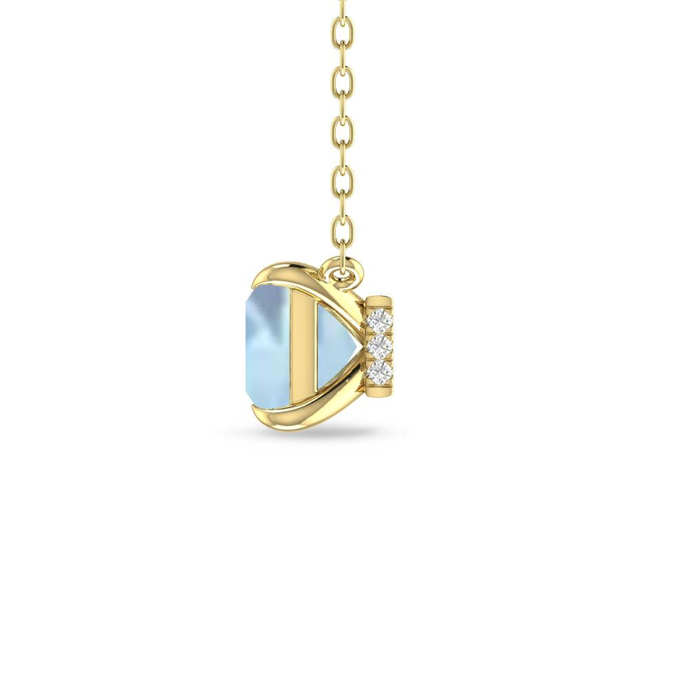 Yellow Gold - Aquamarine