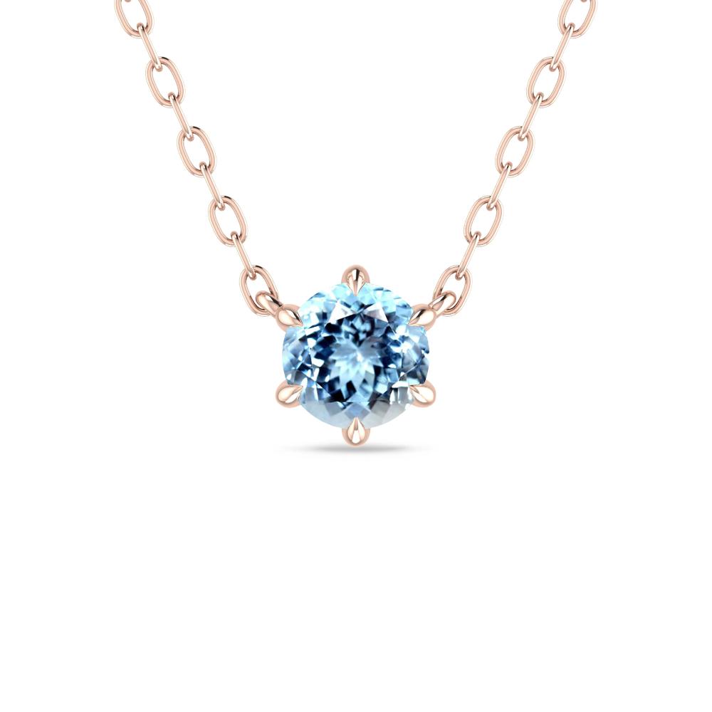 Rose Gold - Aquamarine