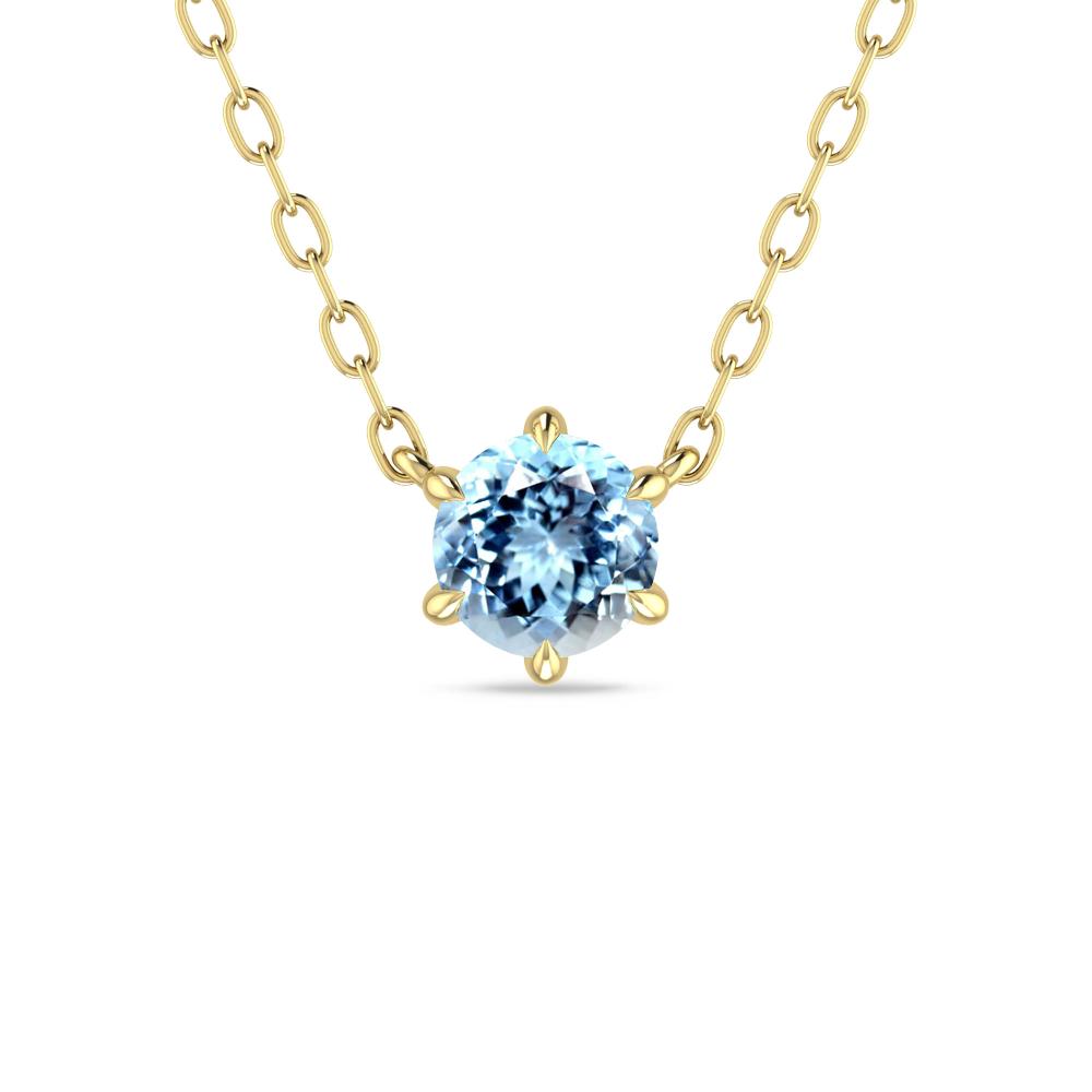 Yellow Gold - Aquamarine