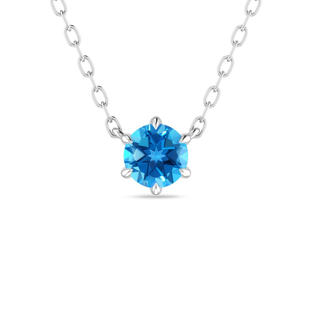 White Gold - Blue Topaz