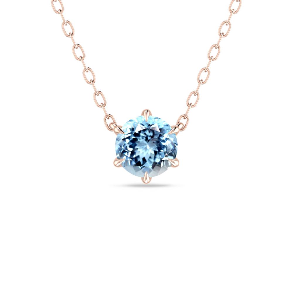 Rose Gold - Aquamarine