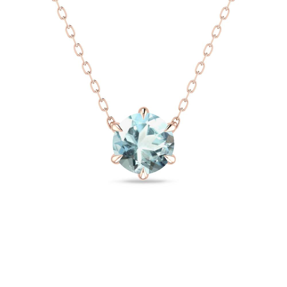 Rose Gold - Aquamarine