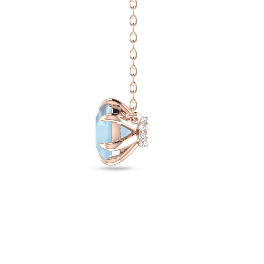 Rose Gold - Aquamarine
