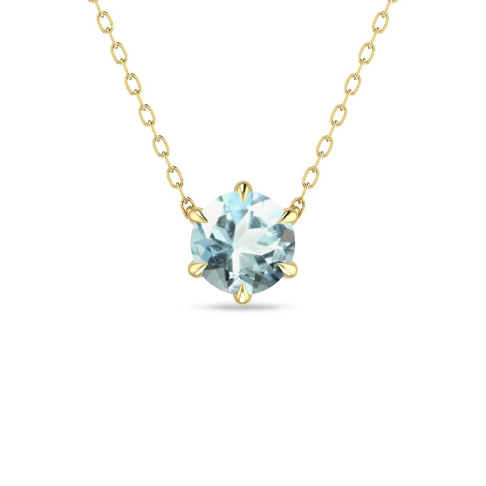 Yellow Gold - Aquamarine