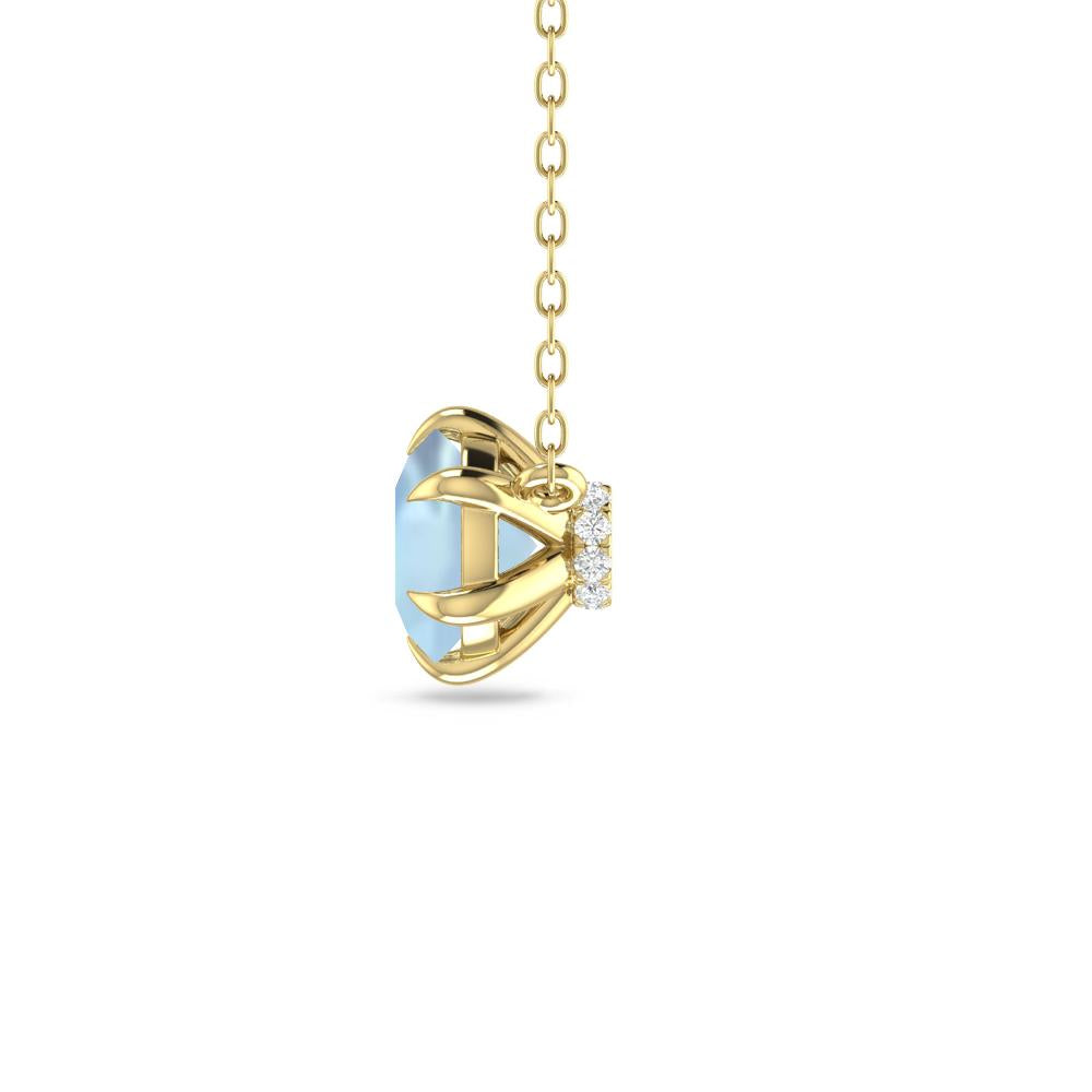 Yellow Gold - Aquamarine