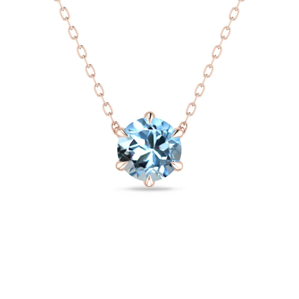 Rose Gold - Aquamarine