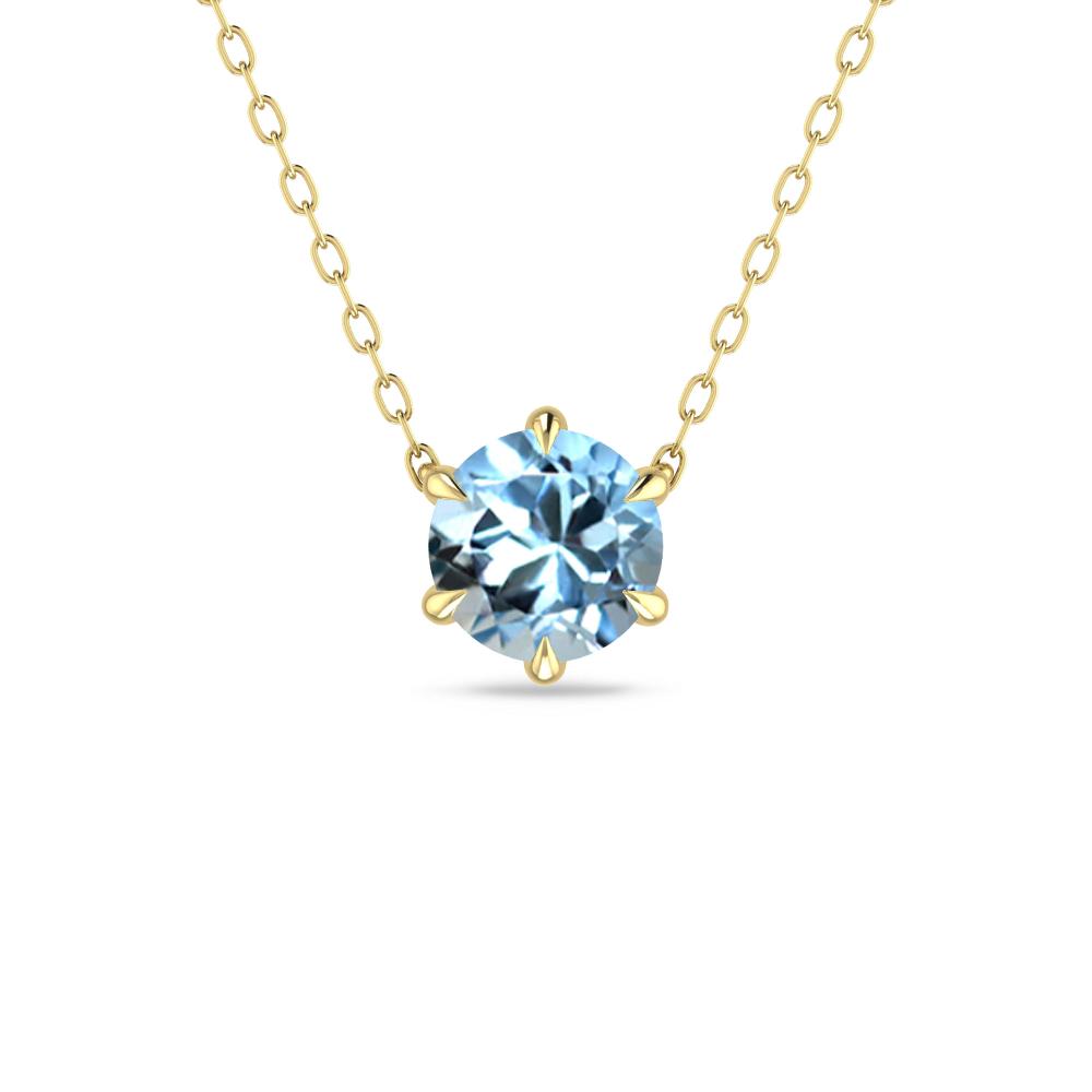 Yellow Gold - Aquamarine