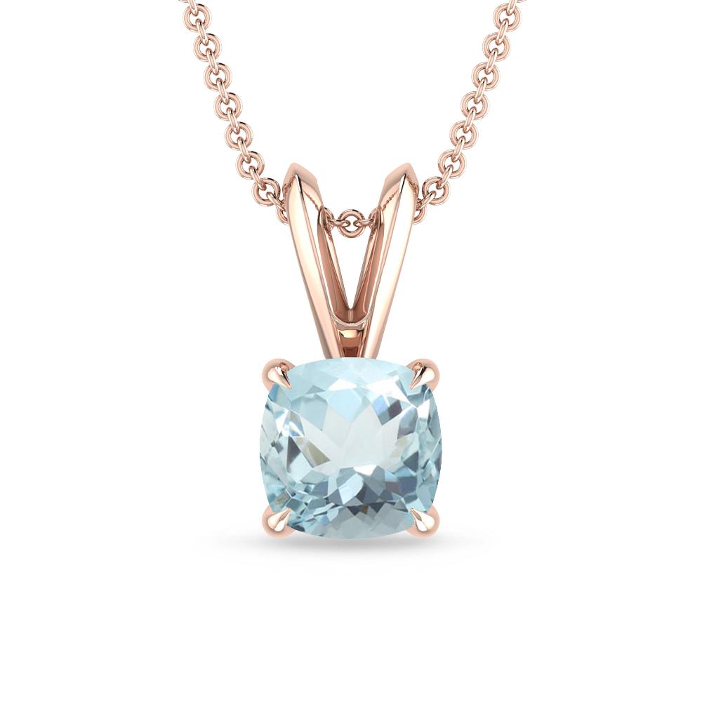 Rose Gold - Aquamarine