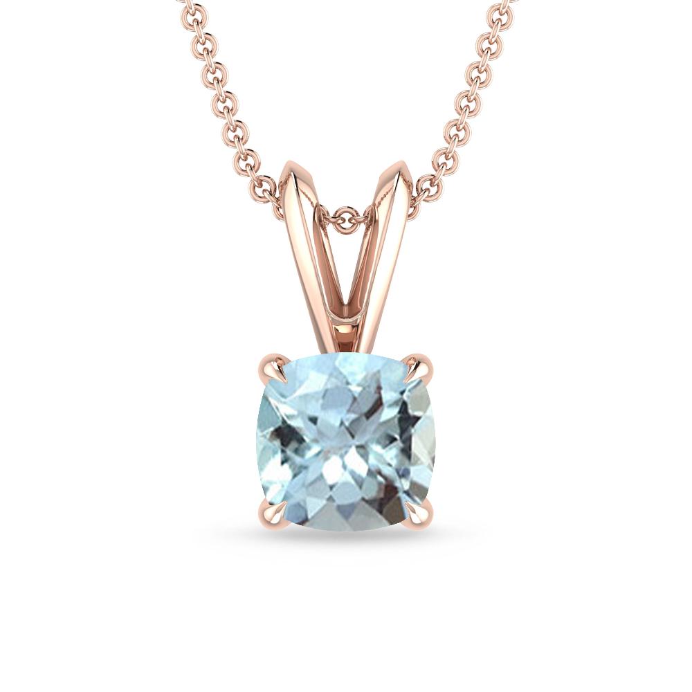Rose Gold - Aquamarine