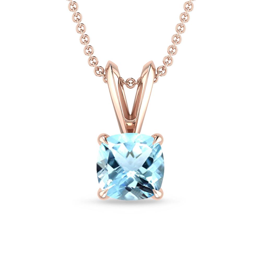 Rose Gold - Aquamarine