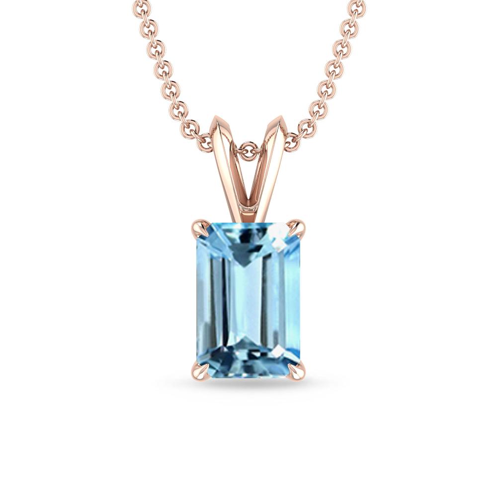 Rose Gold - Aquamarine