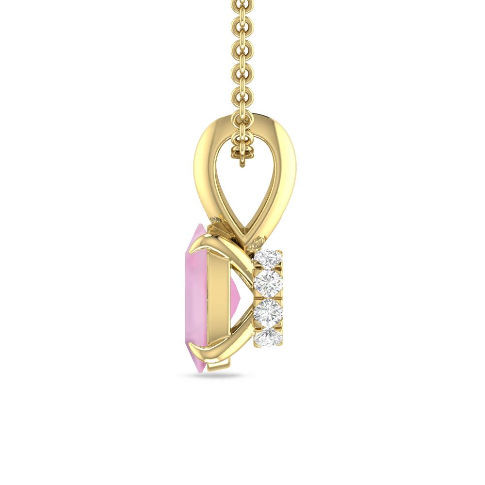 Yellow Gold - Pink Tourmaline