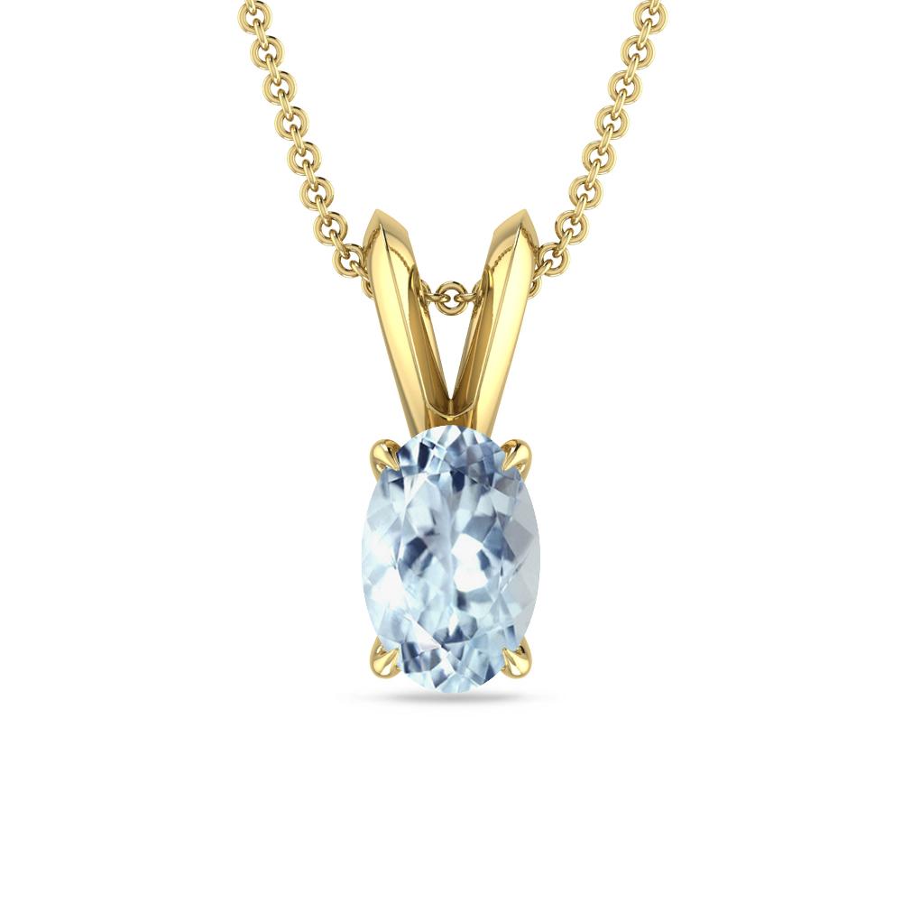 Yellow Gold - Aquamarine