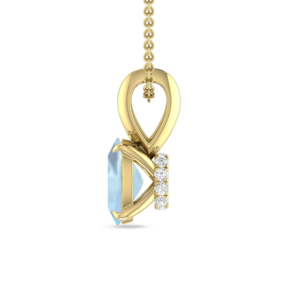 Yellow Gold - Aquamarine
