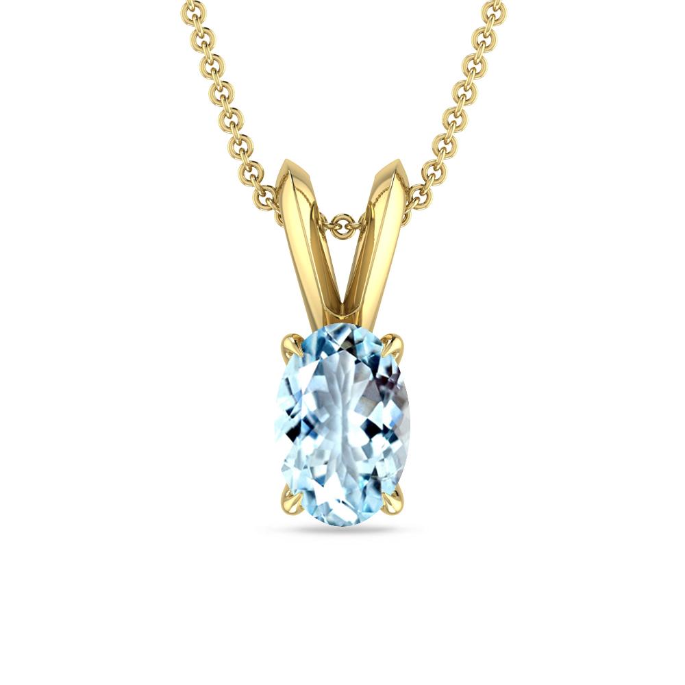 Yellow Gold - Aquamarine
