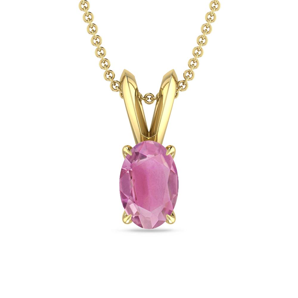 Yellow Gold - Pink Tourmaline