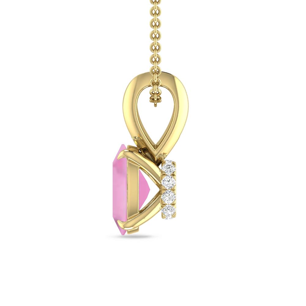 Yellow Gold - Pink Tourmaline