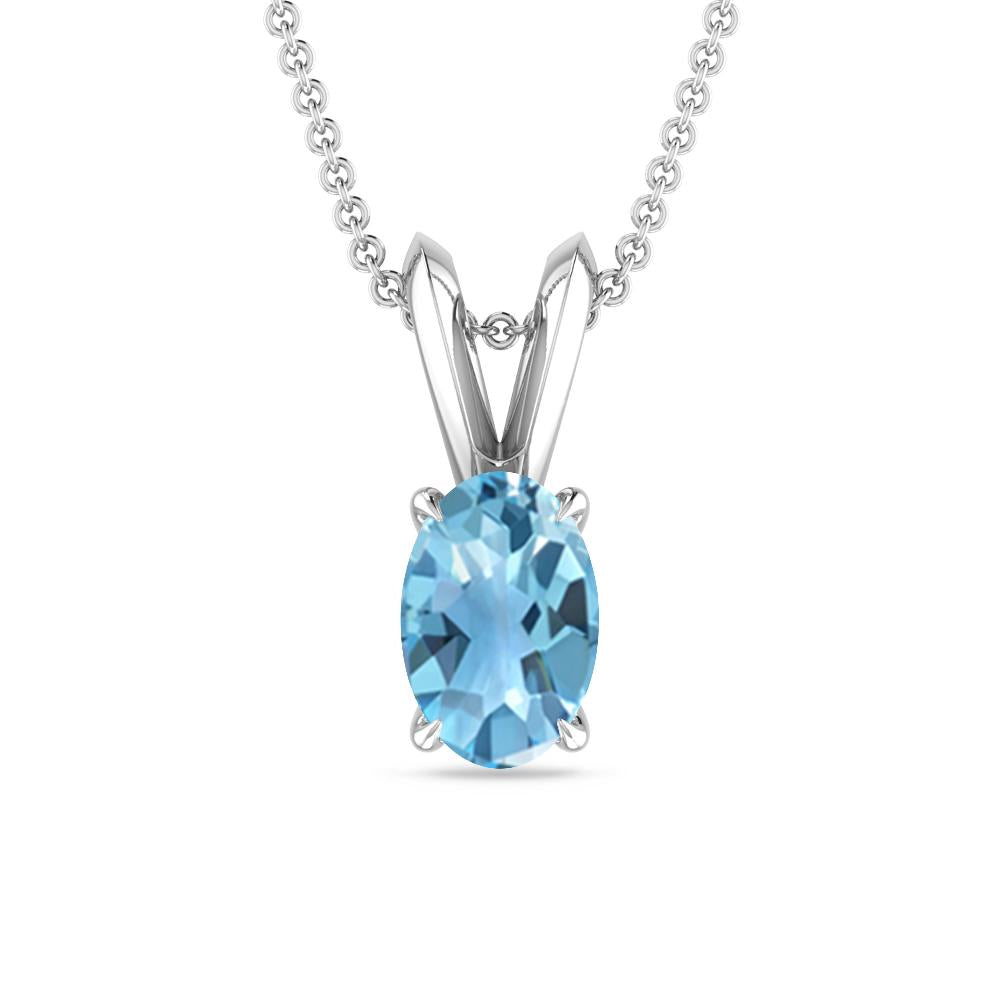 White Gold - Blue Topaz