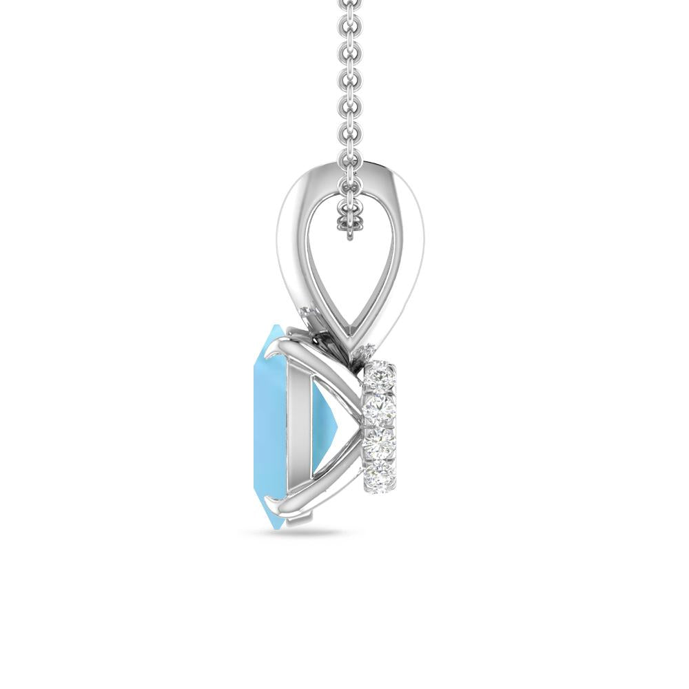 White Gold - Blue Topaz