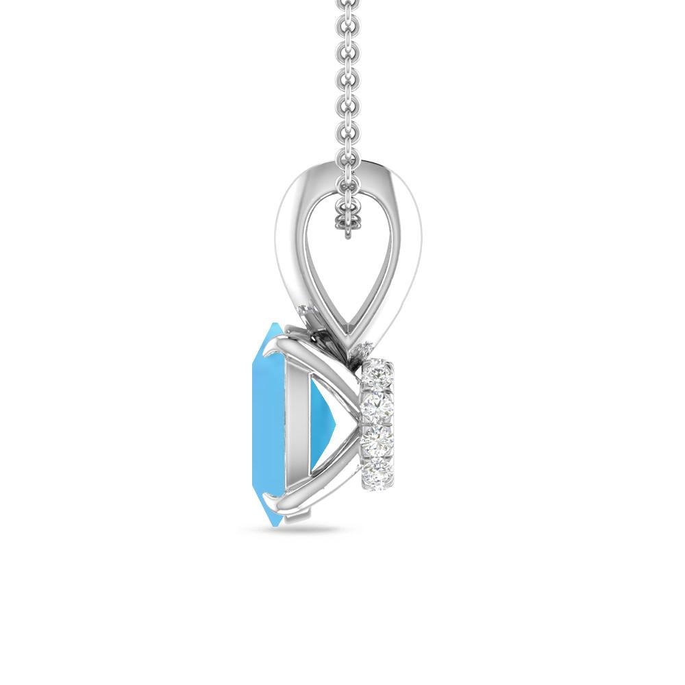 White Gold - Blue Topaz