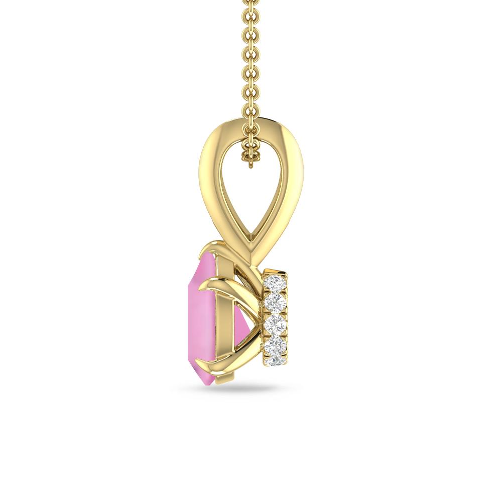 Yellow Gold - Pink Tourmaline
