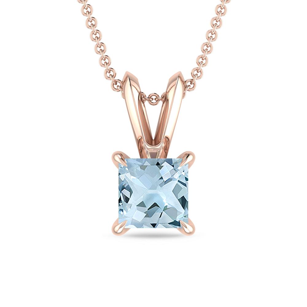 Rose Gold - Aquamarine
