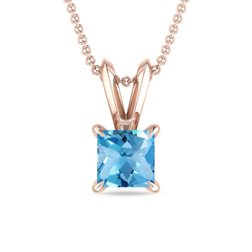 Rose Gold - Blue Topaz