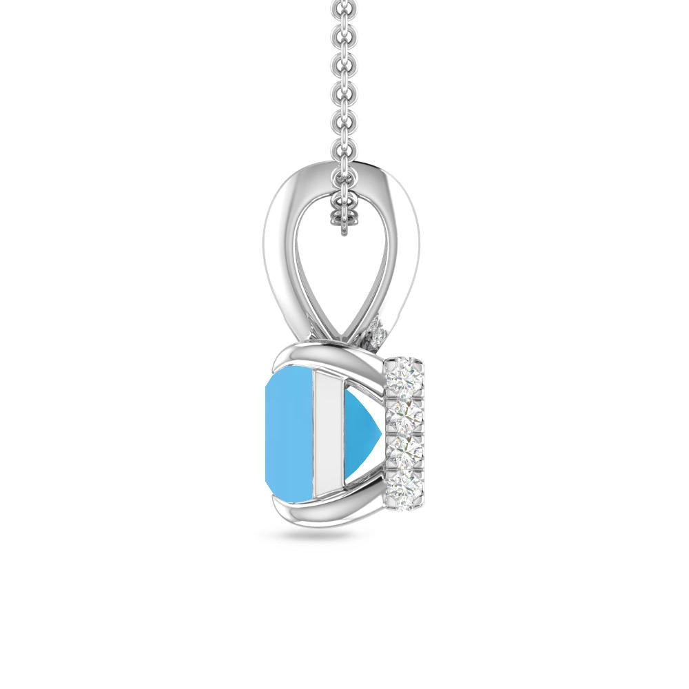 White Gold - Blue Topaz