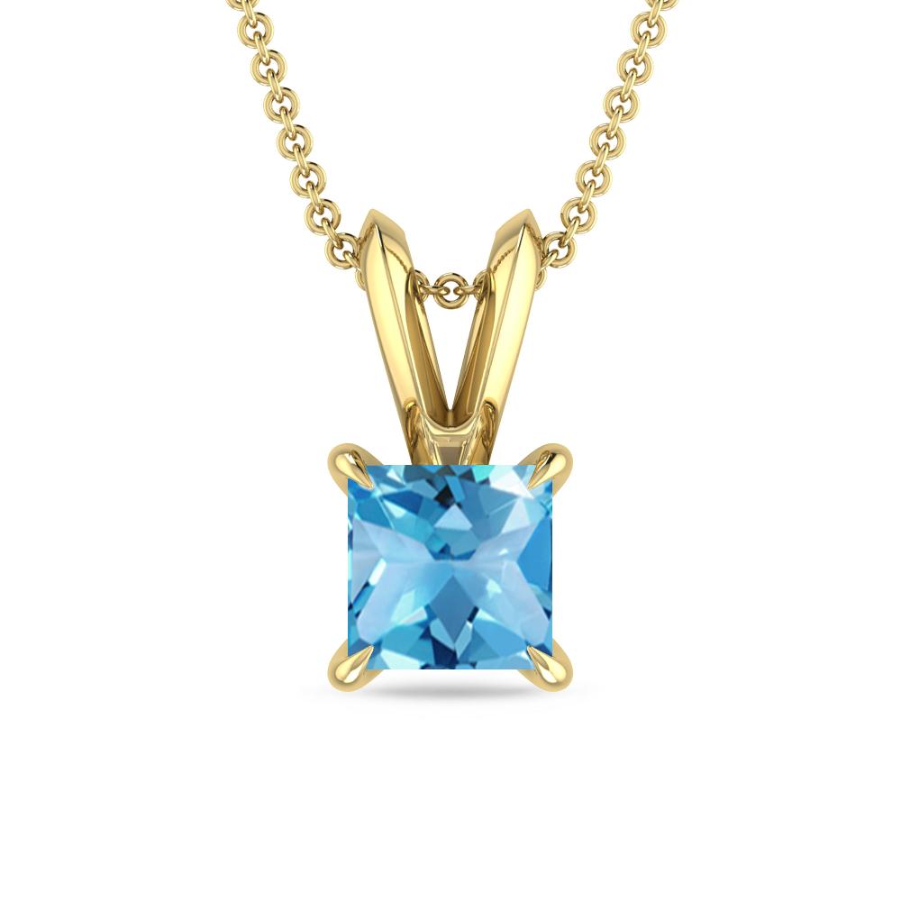 Yellow Gold - Blue Topaz