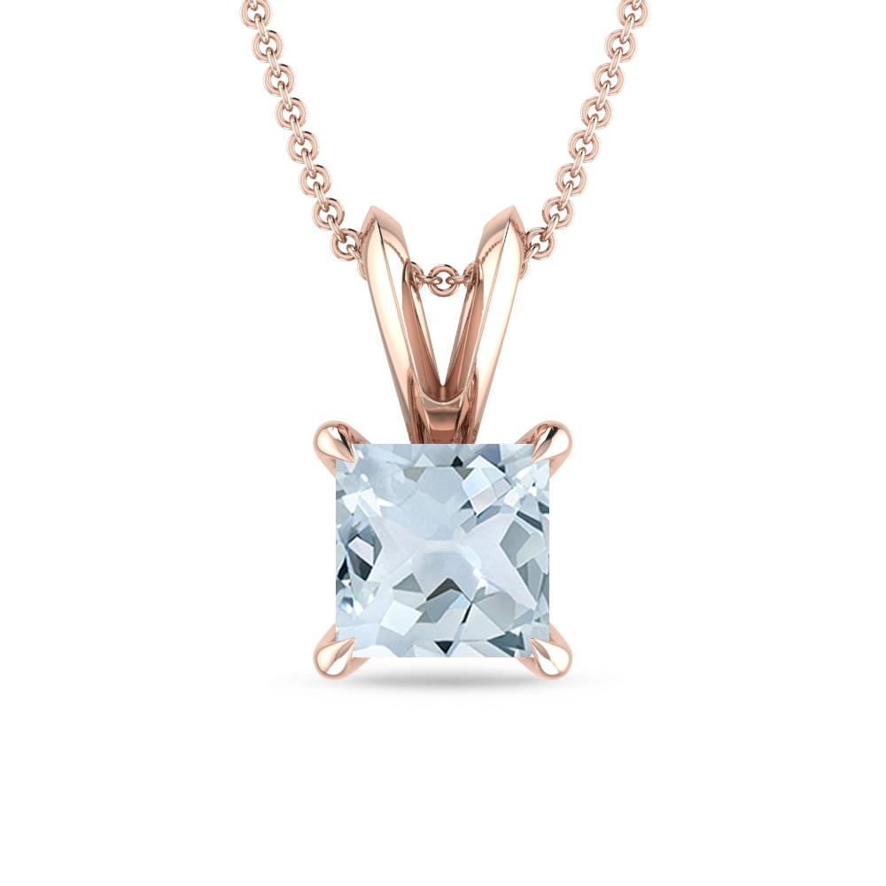 Rose Gold - Aquamarine
