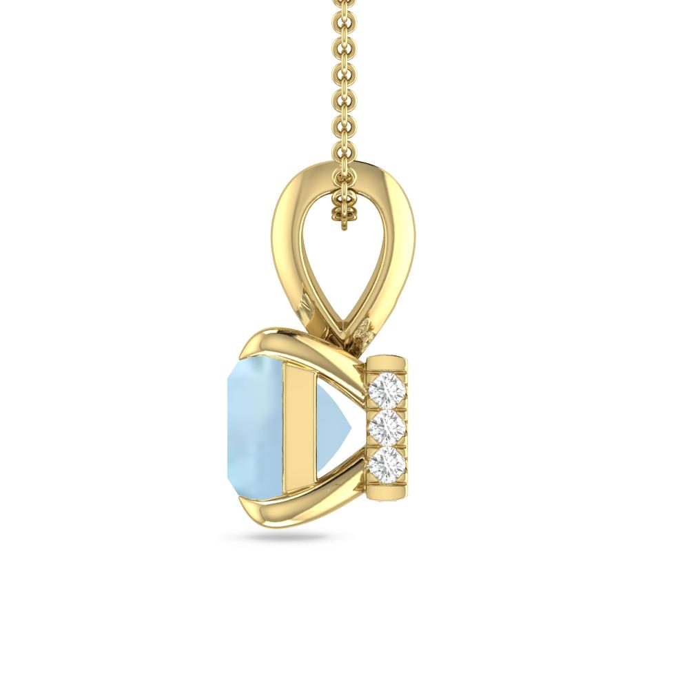 Yellow Gold - Aquamarine